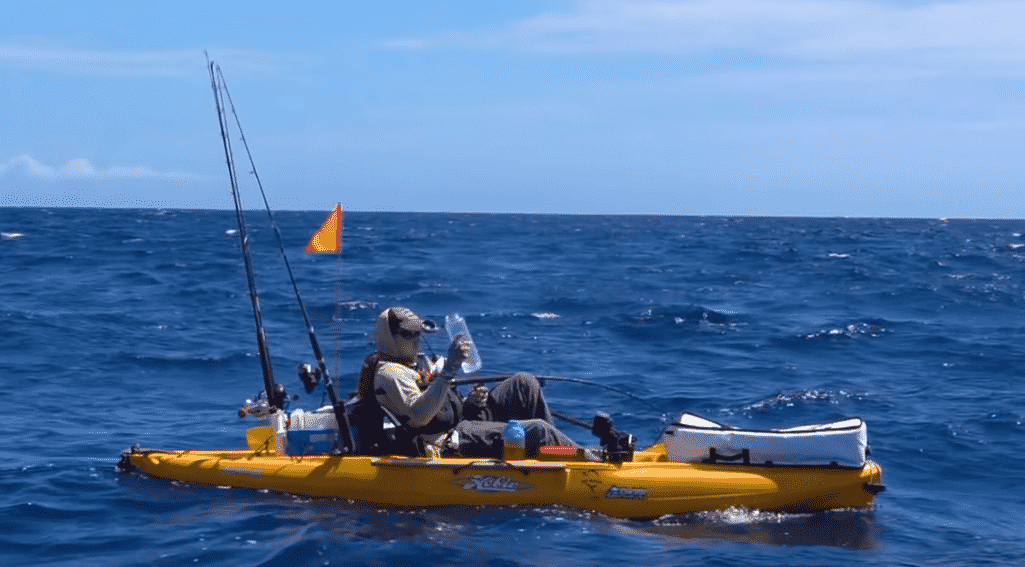 Fisherman fights 500 pound marlin in Hobie Pedal Kayak